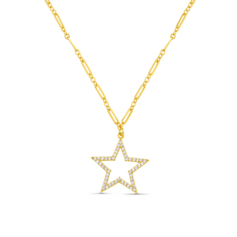 Statement Necklace Crystal Cut-Out Star Necklace Orelia Jewellery