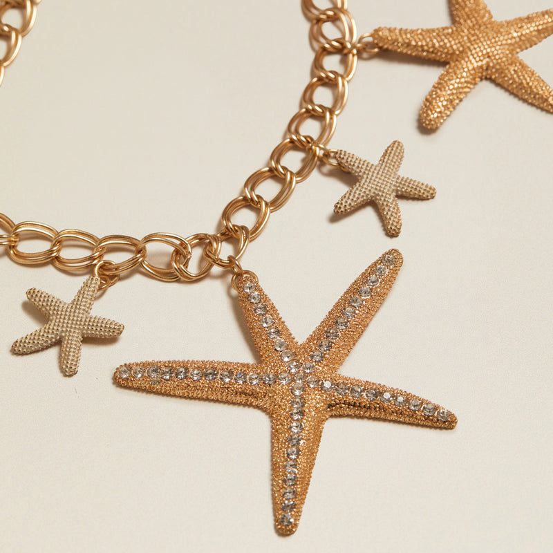 Statement Necklace Default Vintage Statement Starfish Charm Necklace Orelia Jewellery