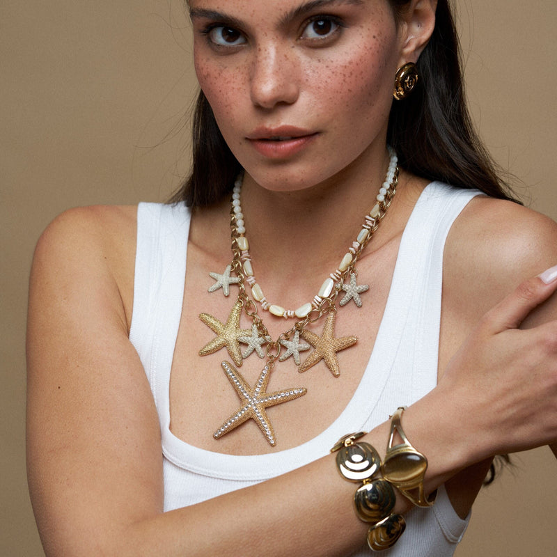 Statement Necklace Default Vintage Statement Starfish Charm Necklace Orelia Jewellery