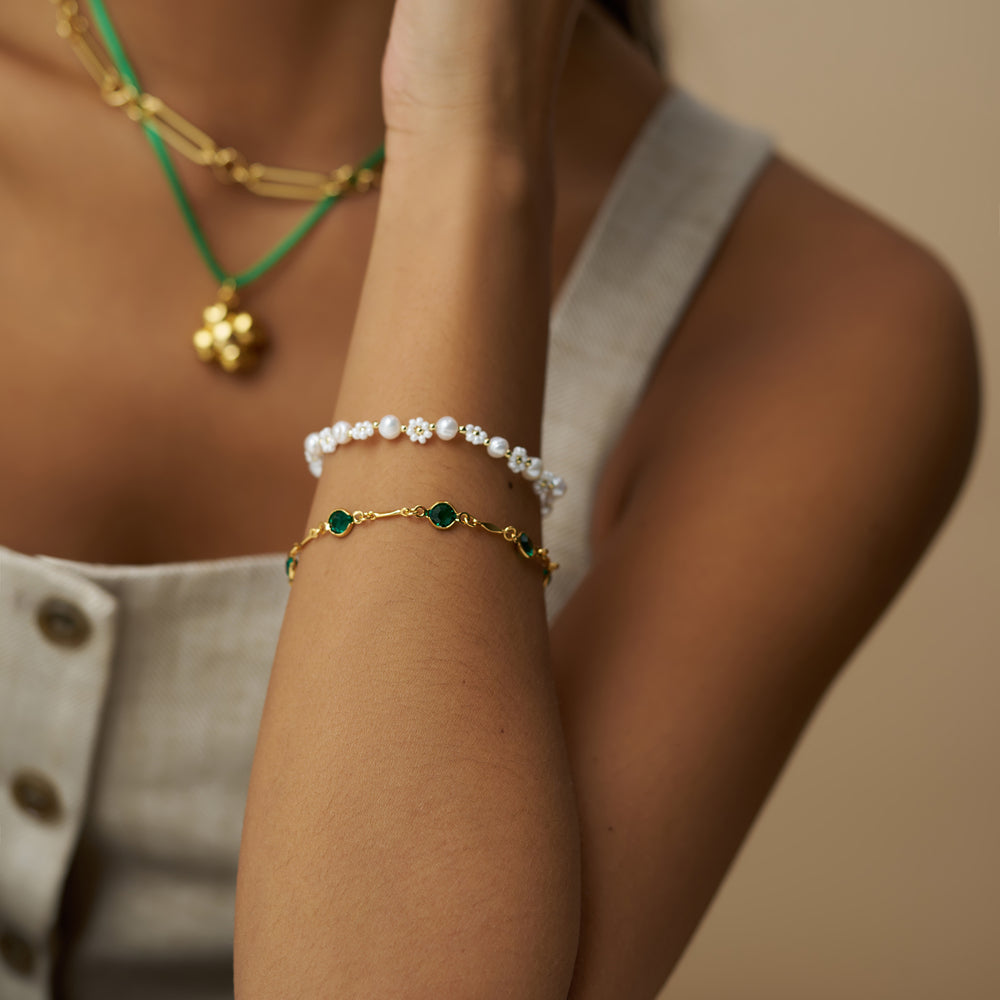 Statement Necklace ONE Clover Charm Cord Necklace Orelia Jewellery