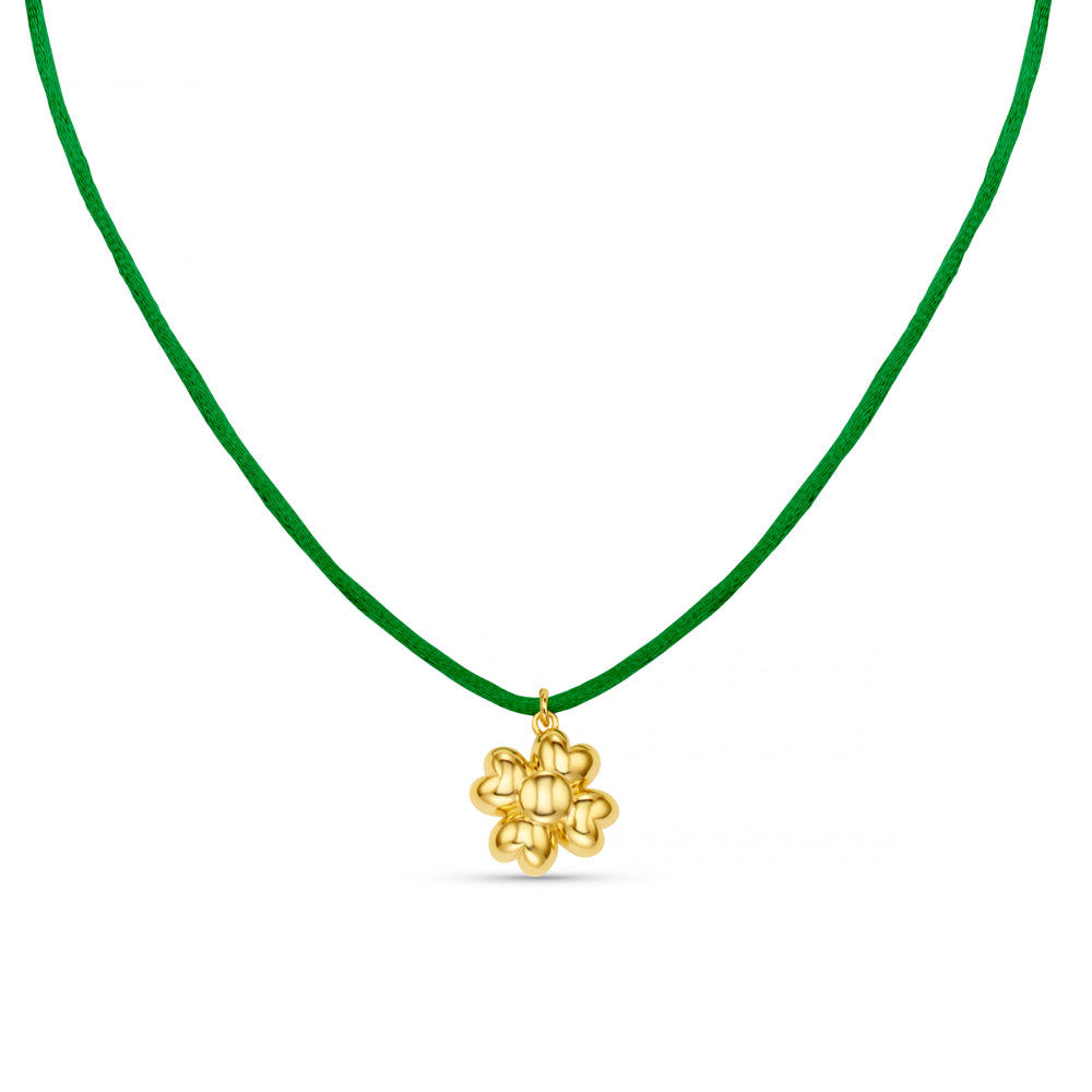 Statement Necklace ONE Clover Charm Cord Necklace Orelia Jewellery