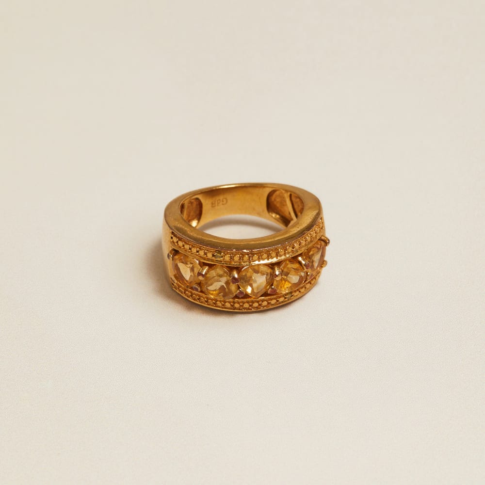 Statement Ring Vintage Orange Crystal Ring Orelia Jewellery