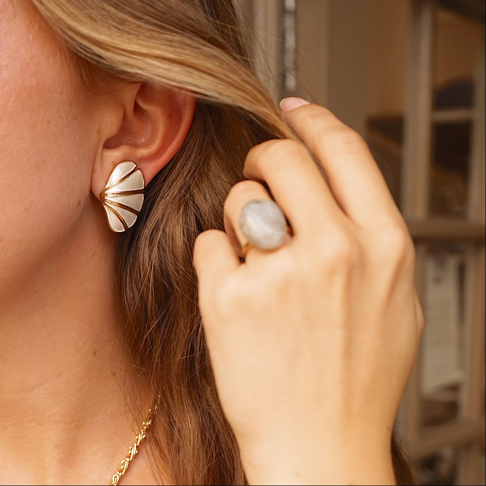 Statement Ring Vintage Semi-Precious Agate Ring Orelia Jewellery