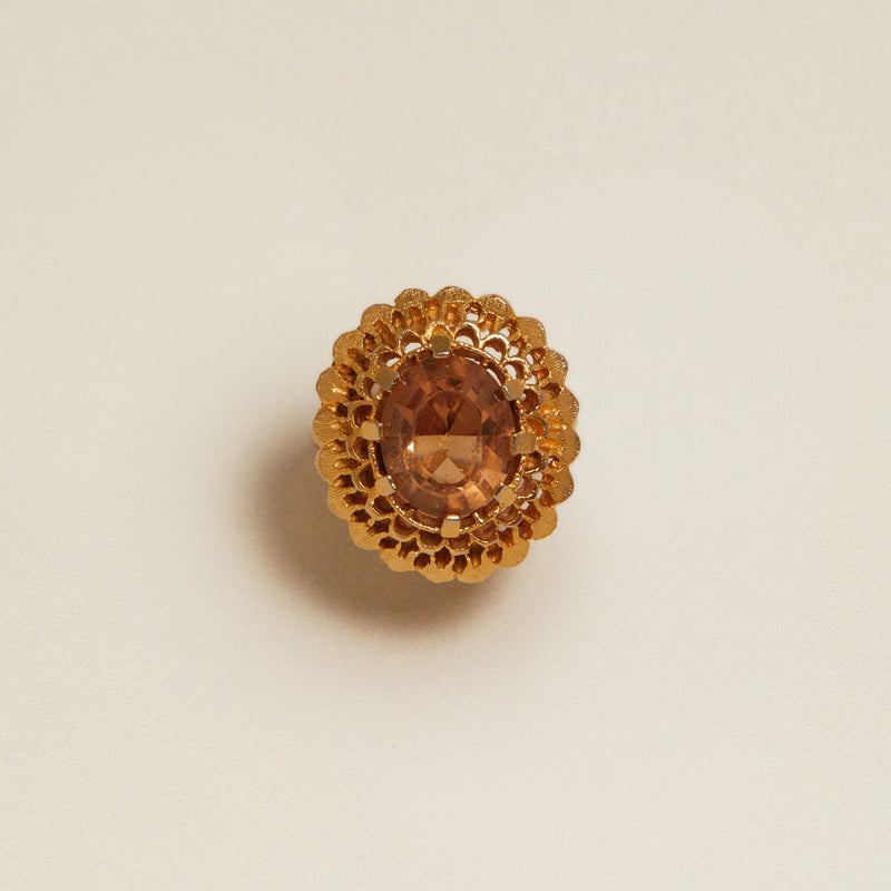 Statement Ring Vintage Statement Orange Crystal Ring Orelia Jewellery