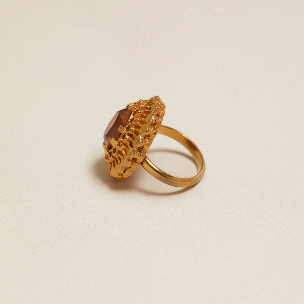Statement Ring Vintage Statement Orange Crystal Ring Orelia Jewellery