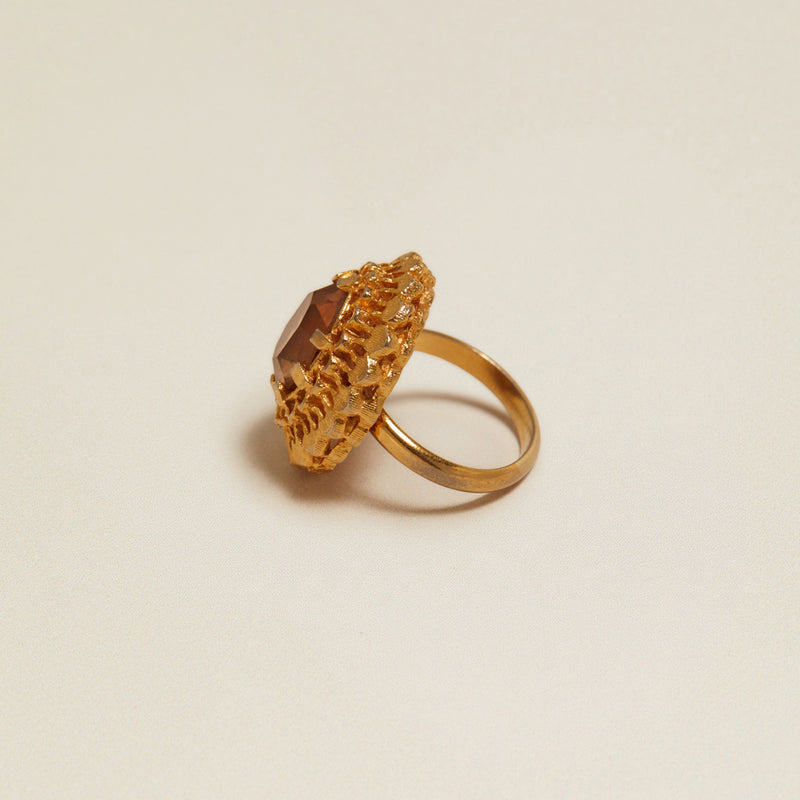 Statement Ring Vintage Statement Orange Crystal Ring Orelia Jewellery