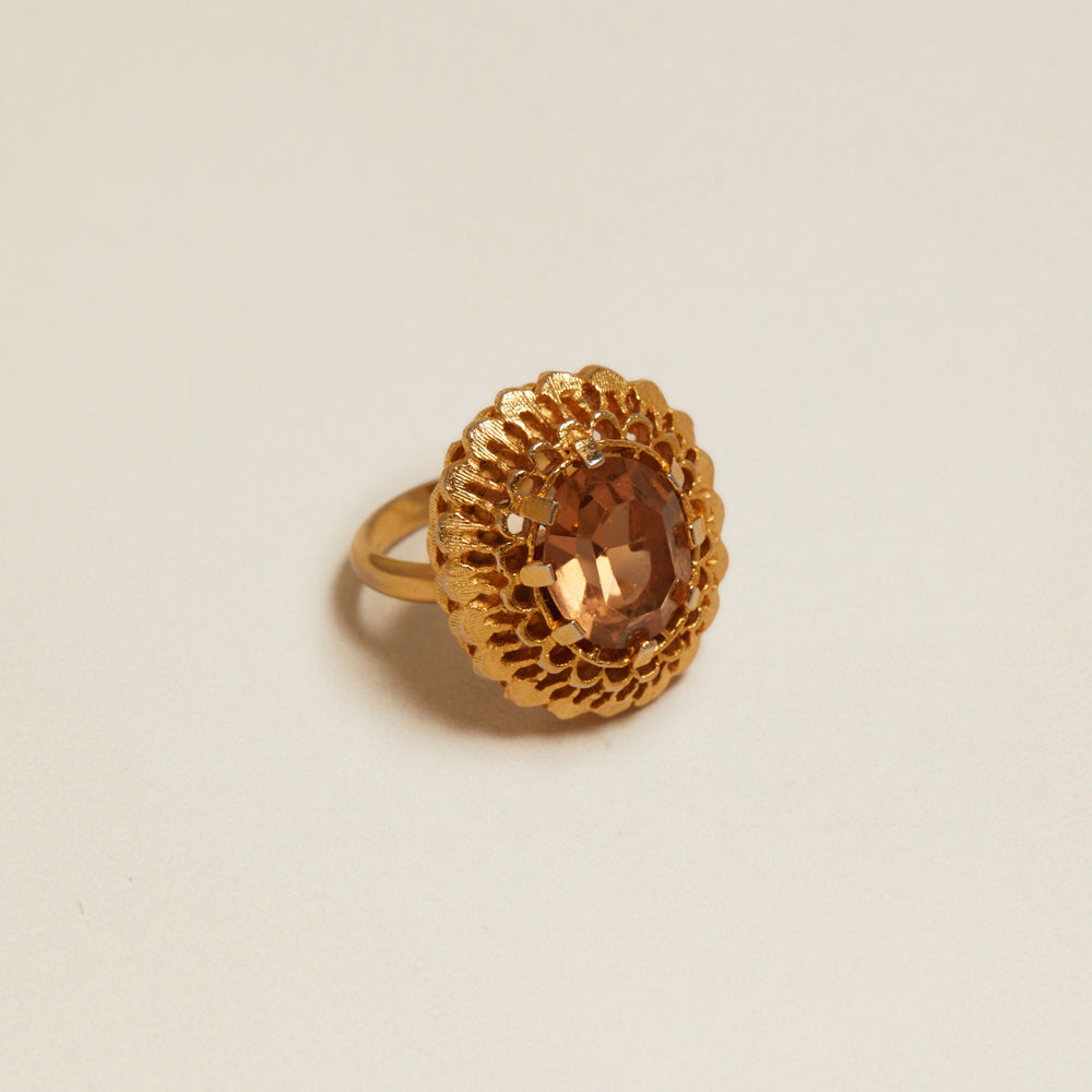 Statement Ring Vintage Statement Orange Crystal Ring Orelia Jewellery