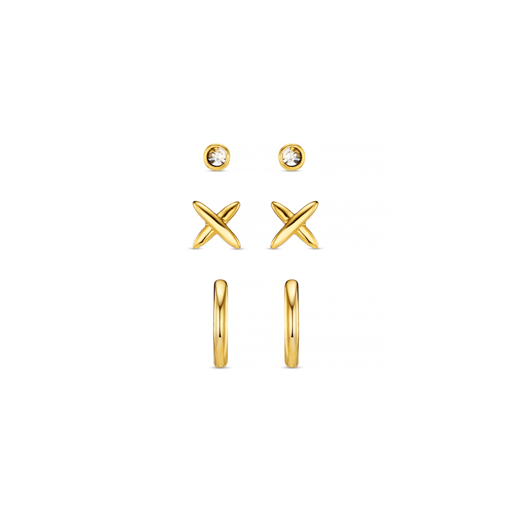 Cross & Micro Hoop Pack Ear Stacking Set