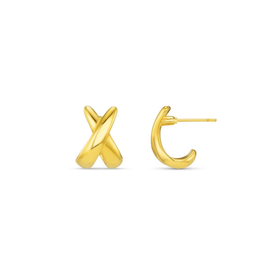 Stud Earrings Default Crossover Wrap Hoop Earrings Orelia Jewellery