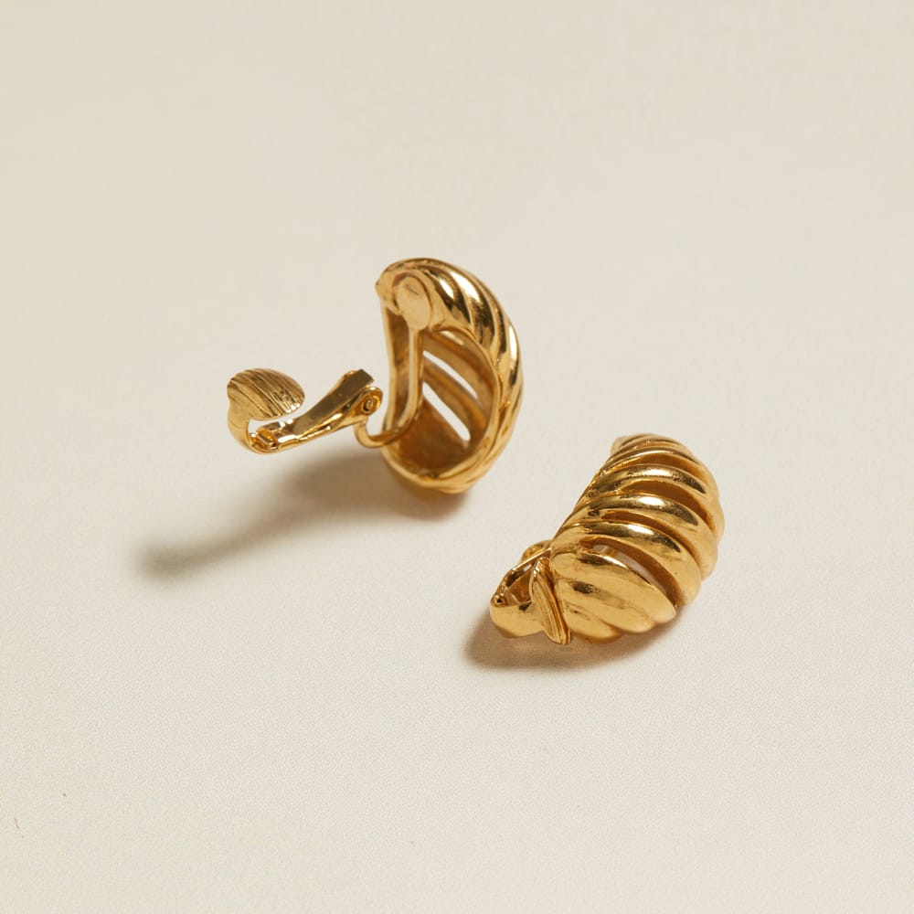 Stud Earrings Default Vintage Scallop Clip-On Earrings Orelia Jewellery