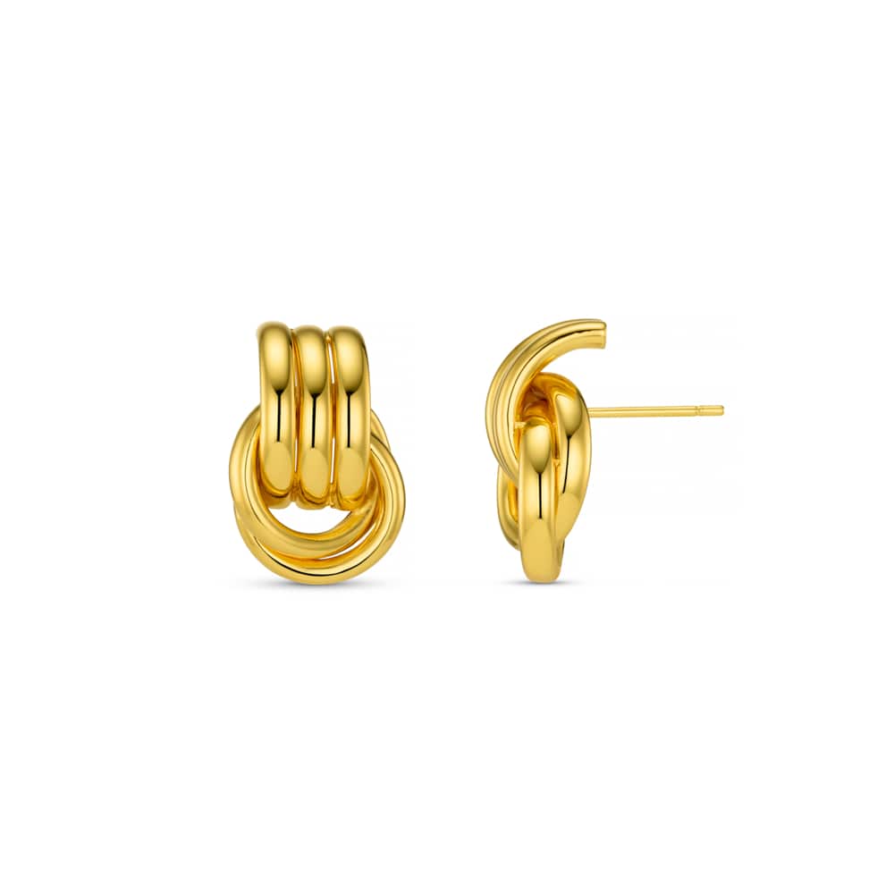 Stud Earrings LUXE Mini Interlocking Stud Earrings Orelia Jewellery