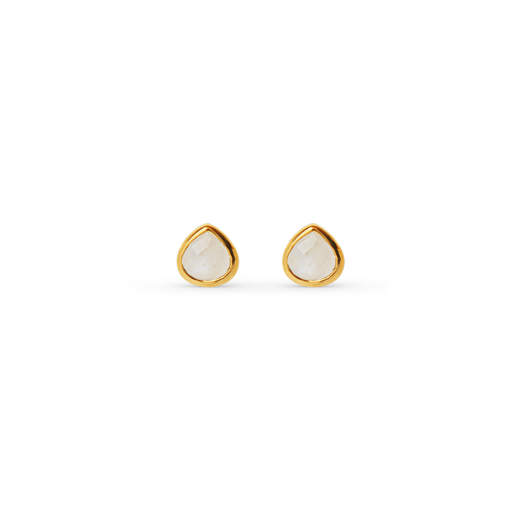 Moonstone Semi Precious Stud Earrings