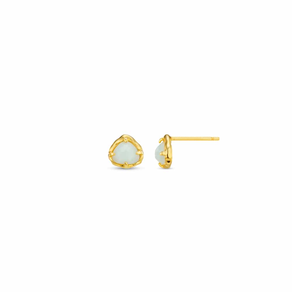 Stud Earrings Molten Semi-Precious Amazonite Stud Earrings Orelia Jewellery