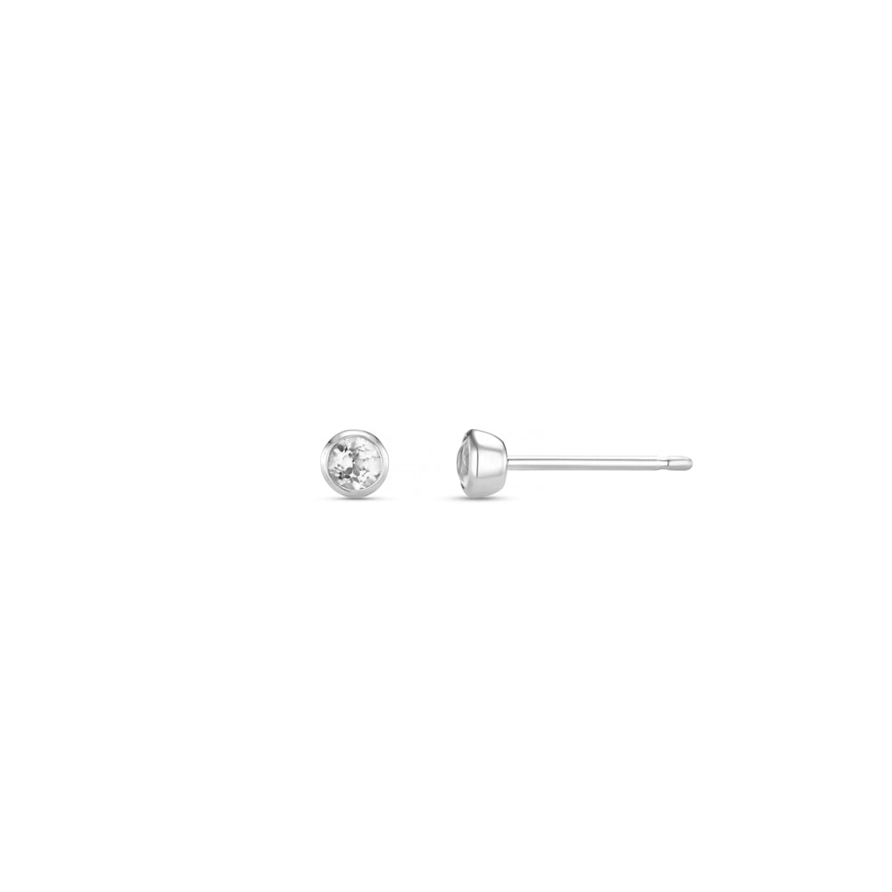 Stud Earrings ONE LUXE Classic Crystal Stud Earrings Silver Orelia Jewellery