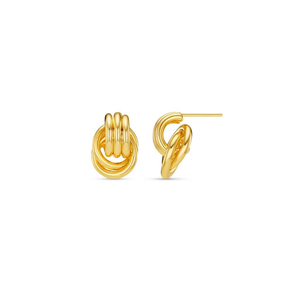Stud Earrings ONE Mini Polished Interlocking Earrings Orelia Jewellery