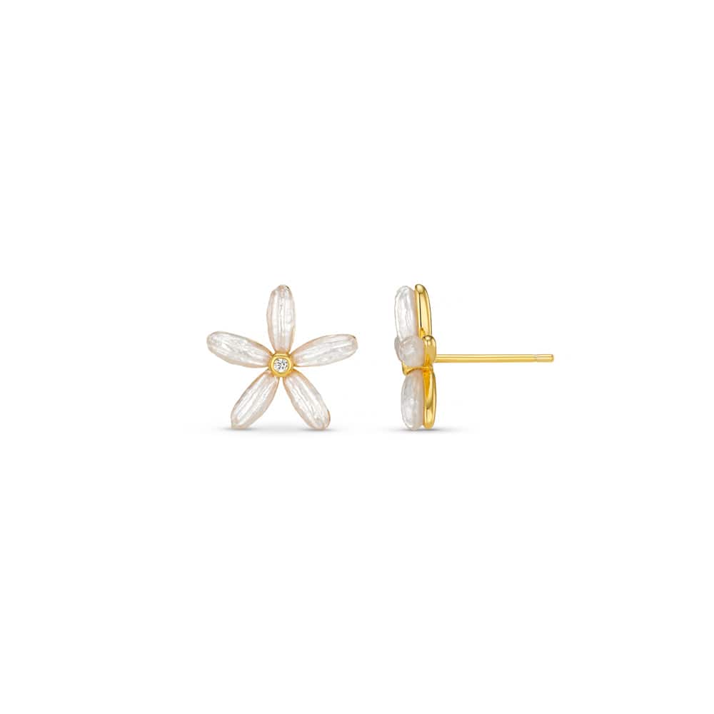 Stud Earrings ONE Pearl & Crystal Daisy Stud Earrings Orelia Jewellery