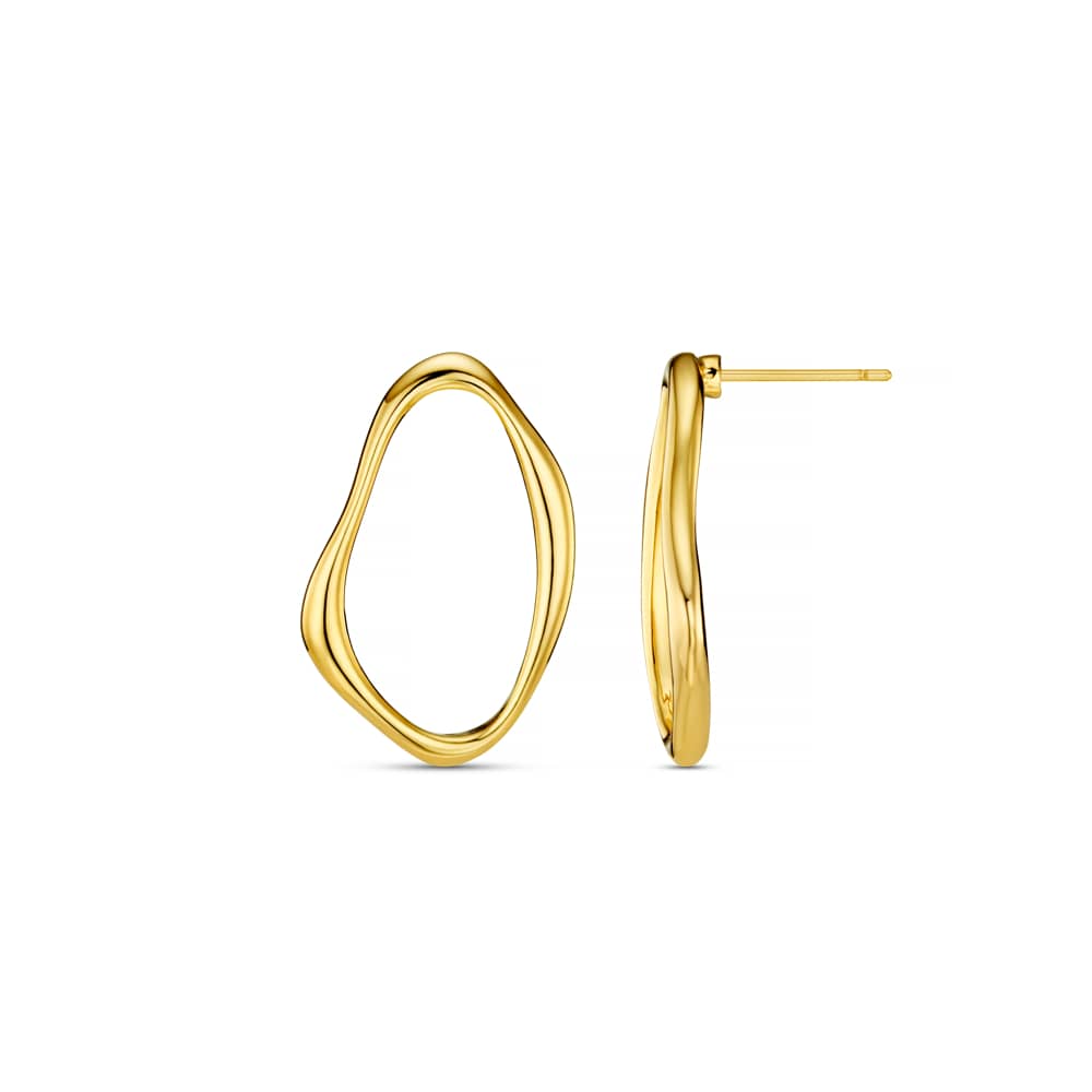 Stud Earrings Open Organic Oval Earrings Orelia Jewellery