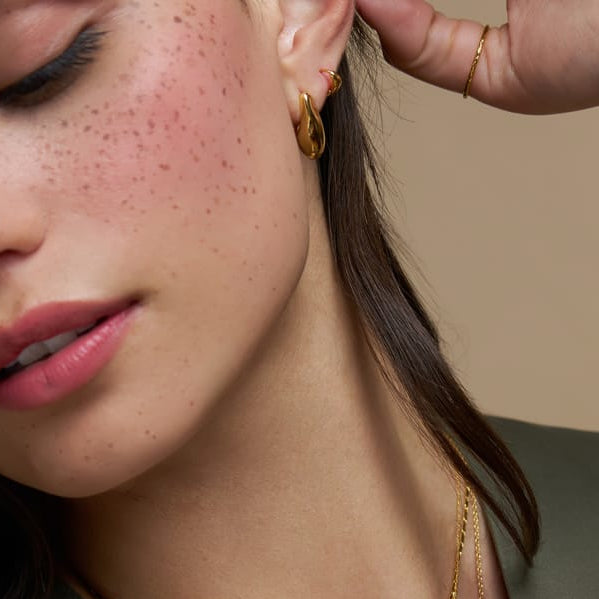 Stud Earrings Organic Teardrop Stud Earrings Orelia Jewellery