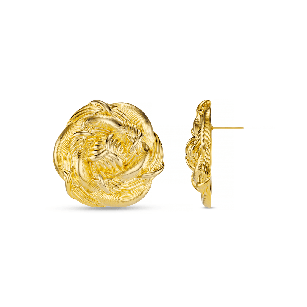 Oversized Statement Rosette Stud Earrings