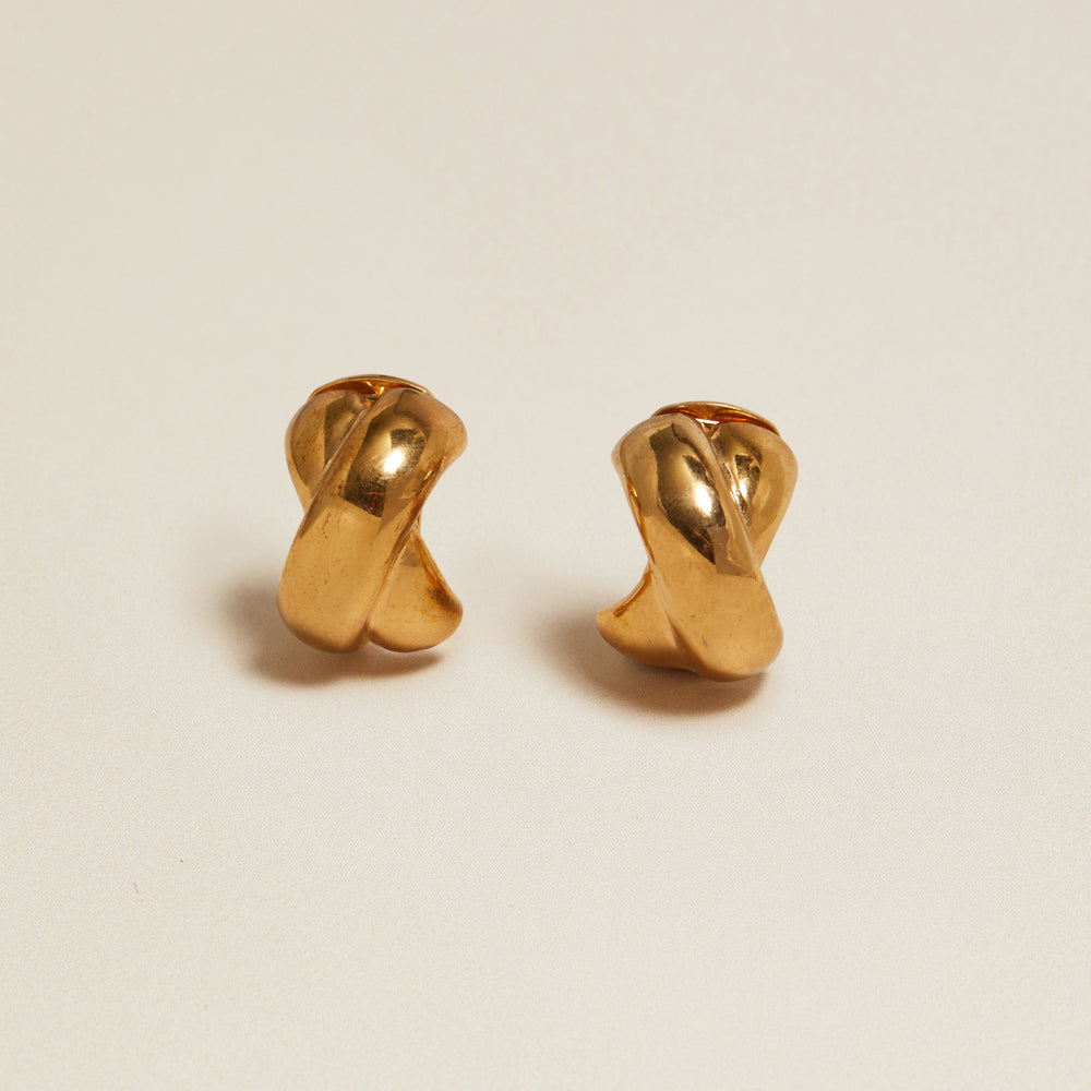 Stud Earrings Vintage Crossover Clip-On Earrings Orelia Jewellery