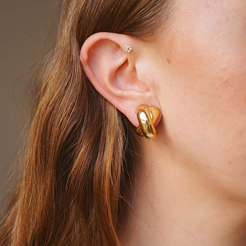Stud Earrings Vintage Crossover Clip-On Earrings Orelia Jewellery