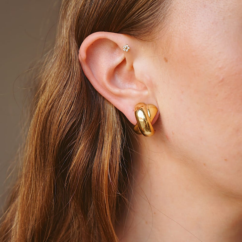 Stud Earrings Vintage Crossover Clip-On Earrings Orelia Jewellery