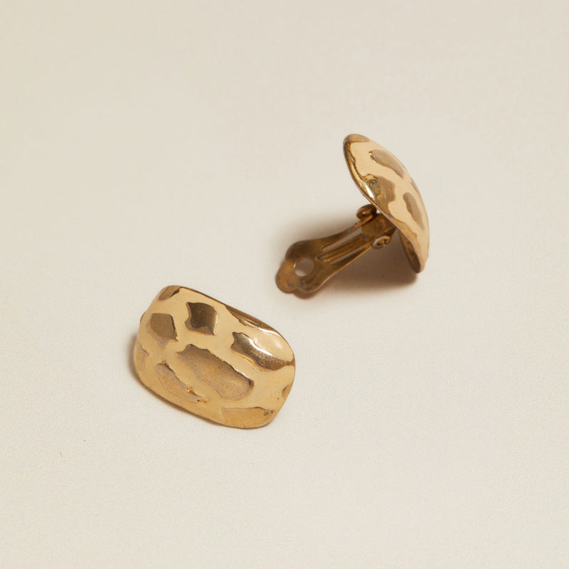 Stud Earrings Vintage Enamel Leopard Clip-On Earrings Orelia Jewellery