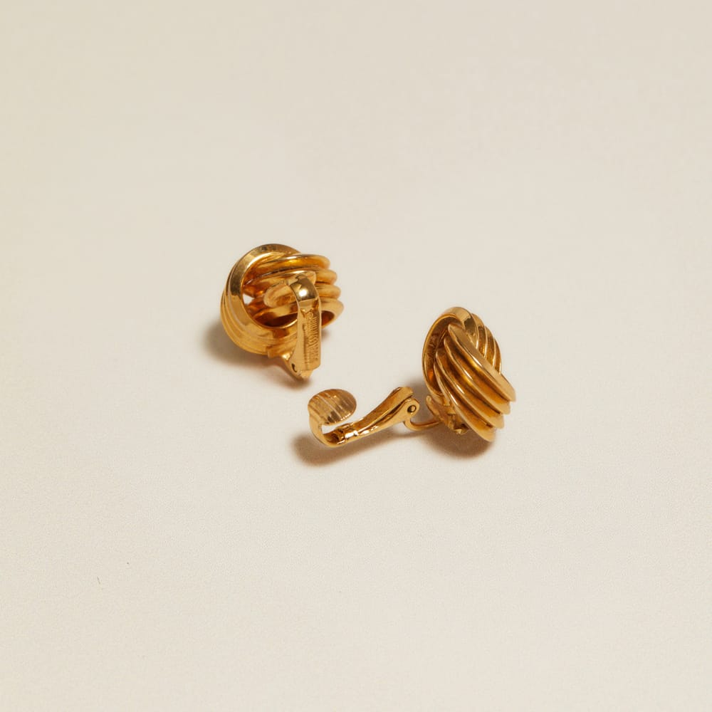 Stud Earrings Vintage Mini Interlocking Stud Clip-On Earrings Orelia Jewellery