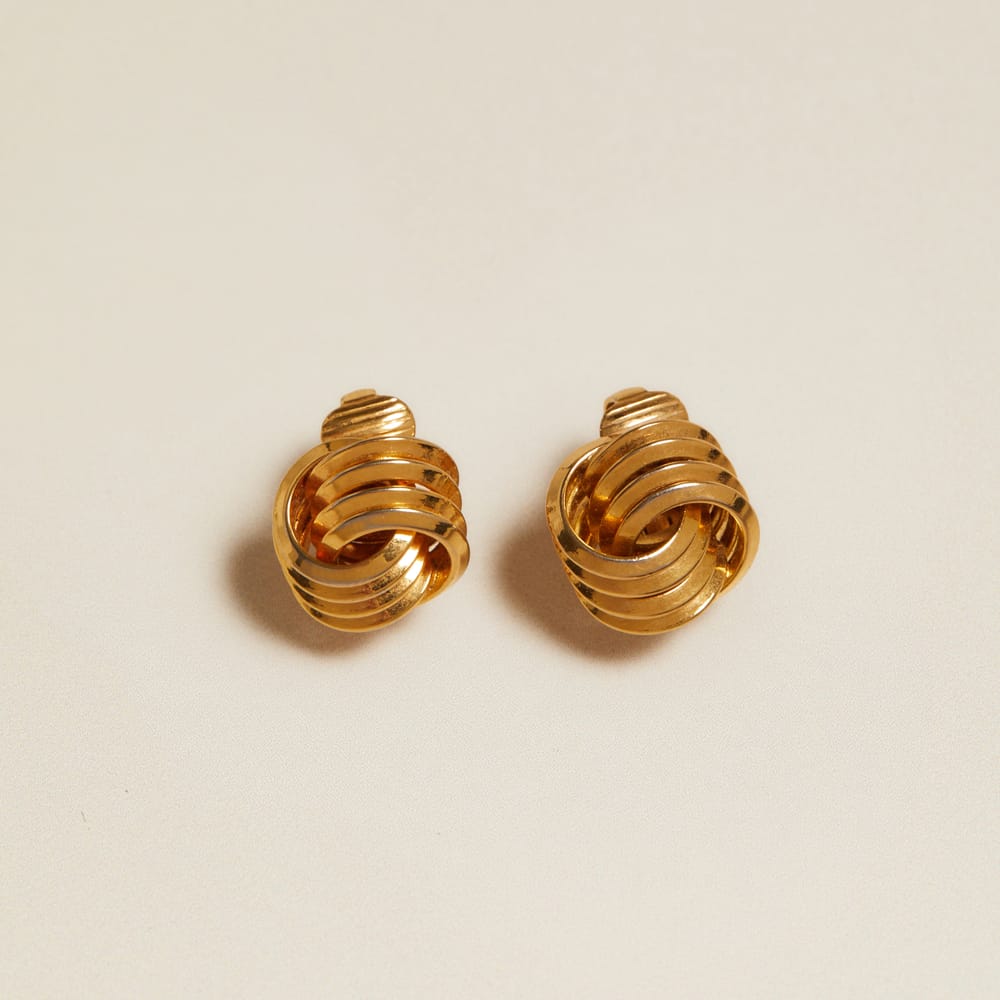 Stud Earrings Vintage Mini Interlocking Stud Clip-On Earrings Orelia Jewellery
