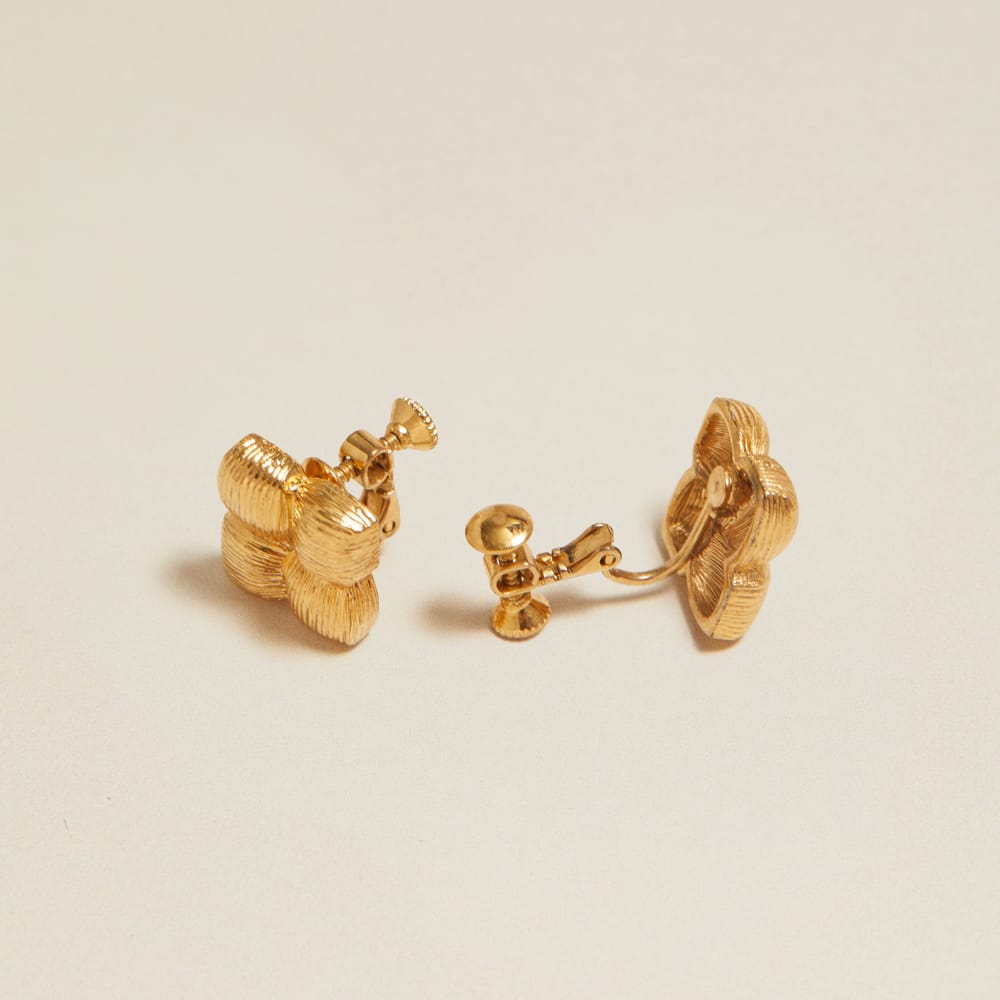 Stud Earrings Vintage Textured Woven Clip-On Earrings Orelia Jewellery