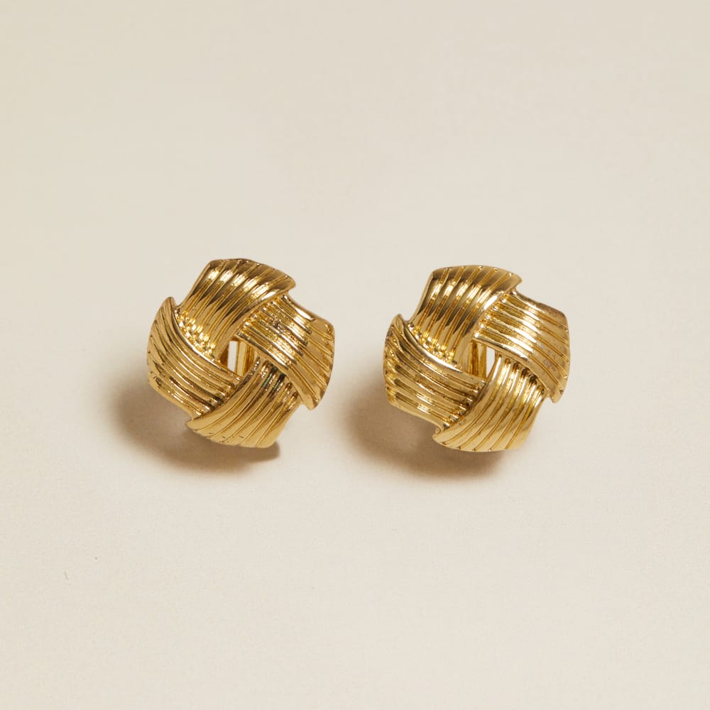 Stud Earrings Vintage Woven Clip-On Earrings Orelia Jewellery
