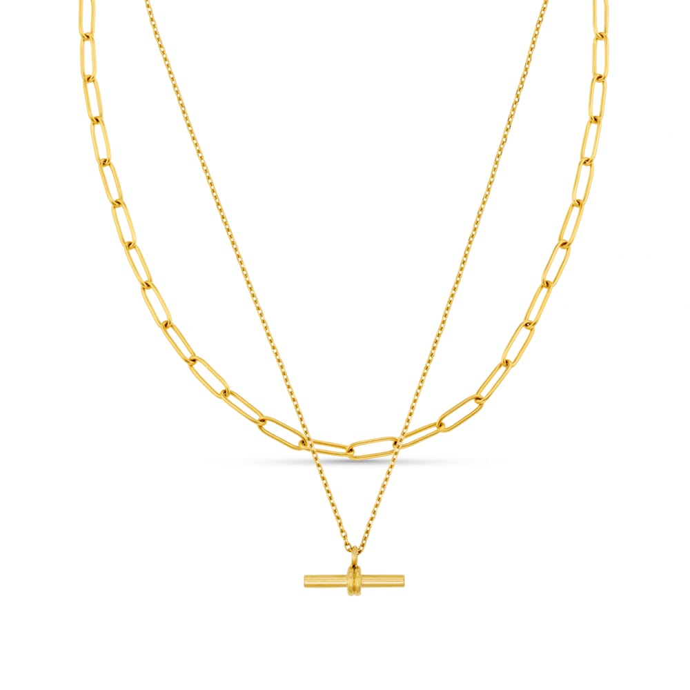 Style Sets LUXE Fine T-bar & Chain Necklace Jewellery Set Orelia Jewellery