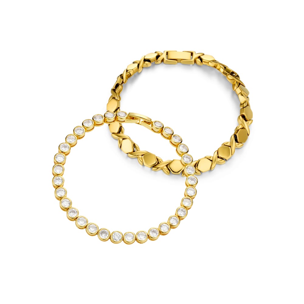 Style Sets LUXE Tennis Bracelet Wrist Stacking Set Orelia Jewellery