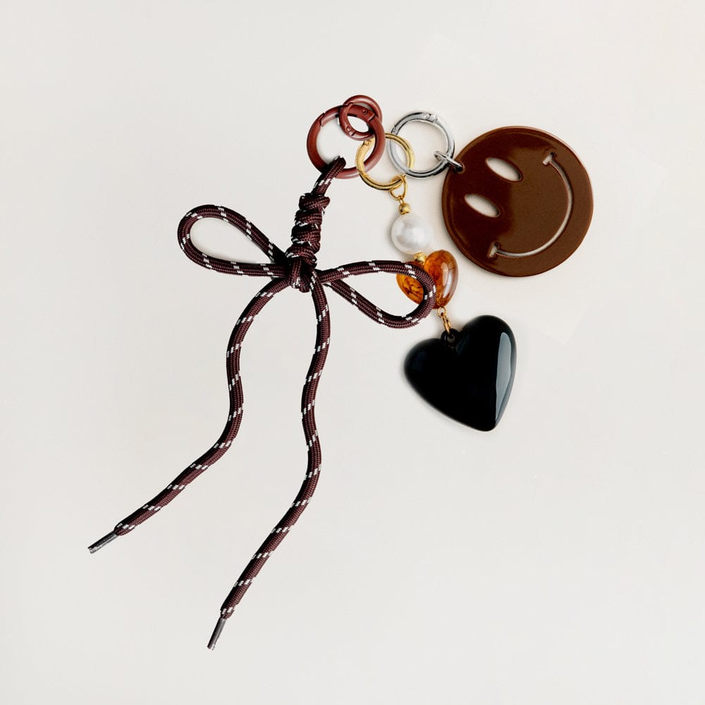 Style Sets ONE Brown Happy Face Bag Charm Bundle Orelia Jewellery