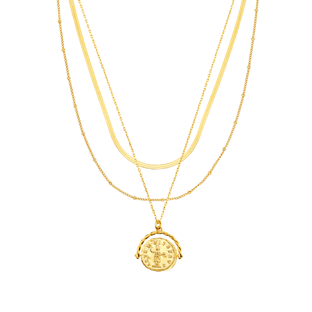Style Sets Spinner Coin & Chain Layer Set Orelia Jewellery