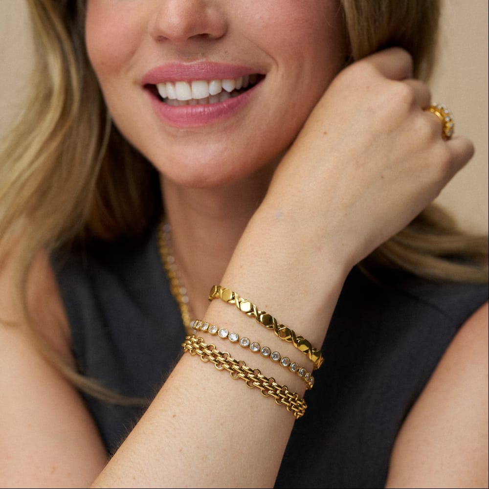 Tennis Bracelet LUXE Cross Tennis Bracelet Orelia Jewellery