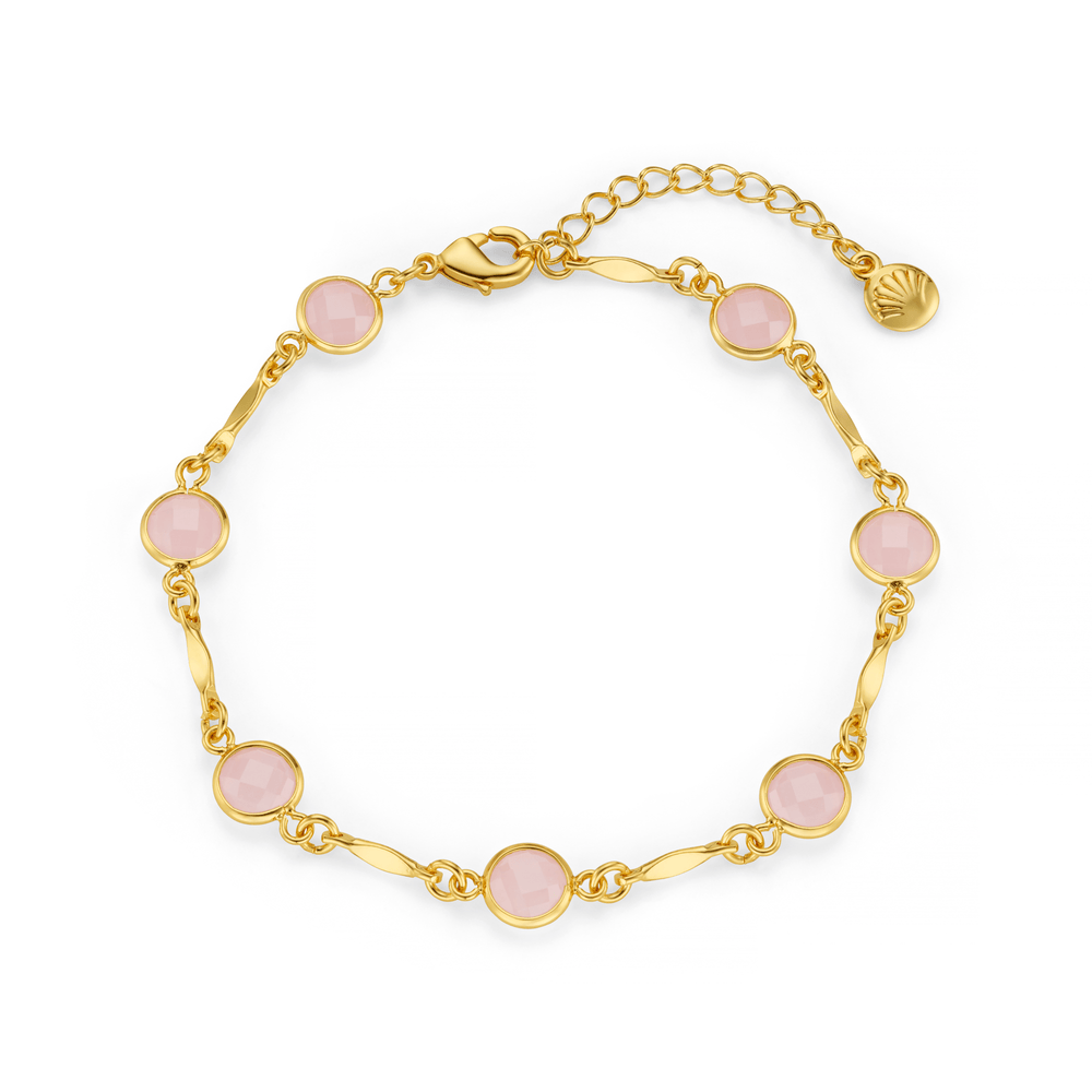 Wristwear Rose Water Opal & Link Chain Bracelet Orelia Jewellery