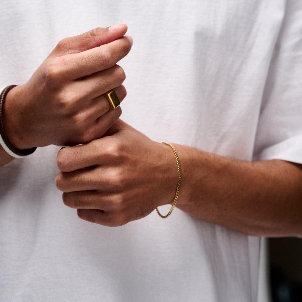 Bracelets Fine Curb Chain Bracelet - Gold Orelia Jewellery