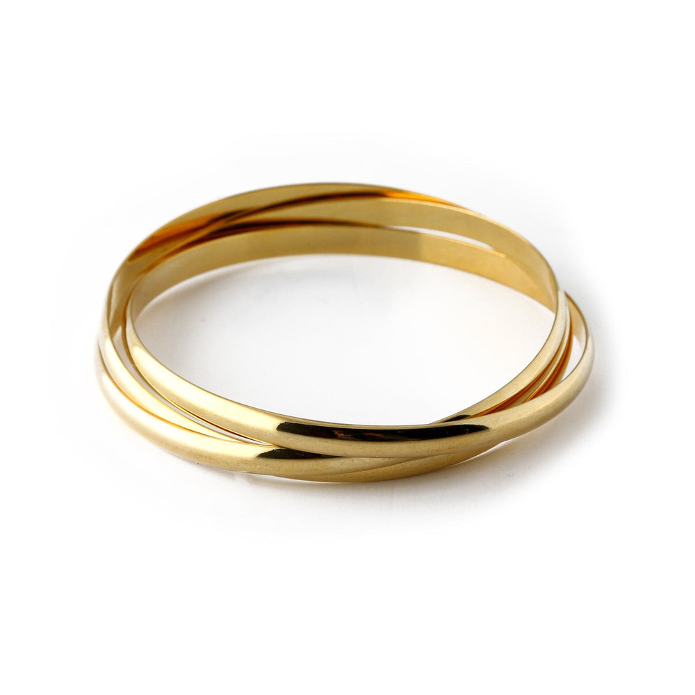 Bracelets Interlocking Bangles - Gold Orelia Jewellery