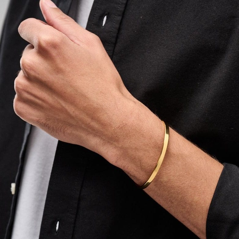 Bracelets Simple Metal Cuff Bracelet - Gold Orelia Jewellery