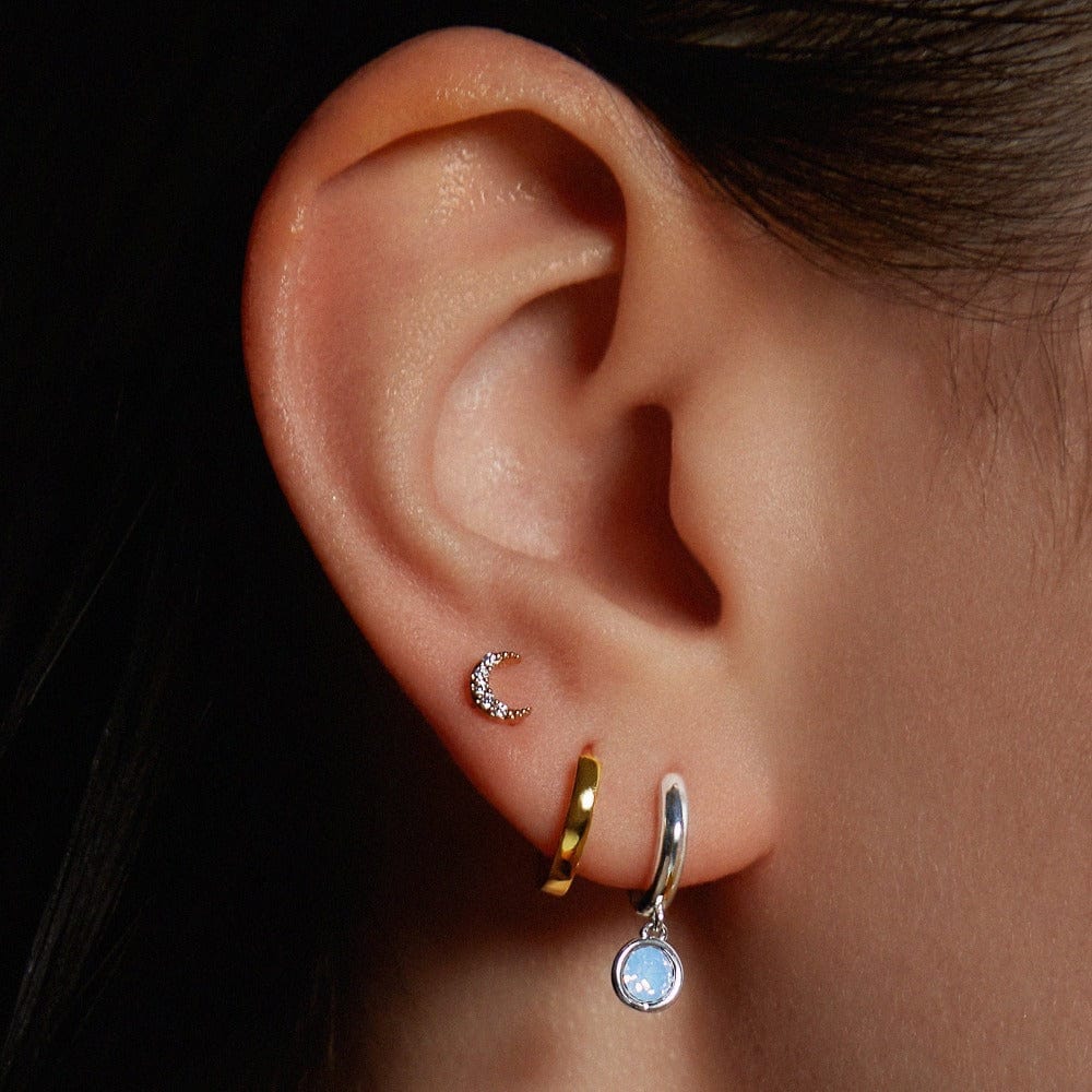 Huggie Hoops Clean Metal Huggie Hoop Earrings - Gold Orelia Jewellery