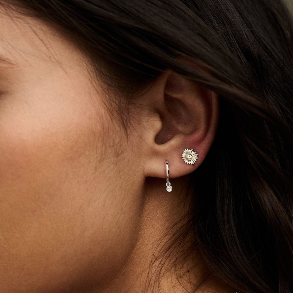 Mini Crystal Drop Micro Hoop Earrings Made With Swarovski® Crystals