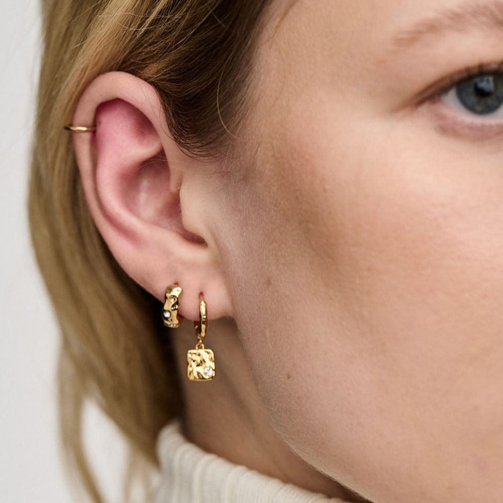 Huggie Hoops Molten Huggie Hoop Earrings Made With Swarovski® Crystals Orelia Jewellery