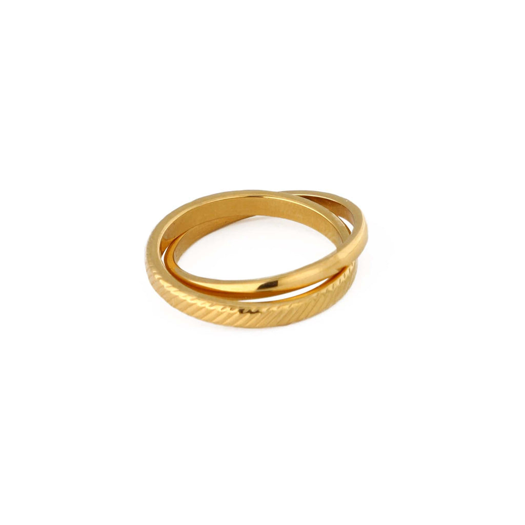 Clean & Textured Interlocking Rings