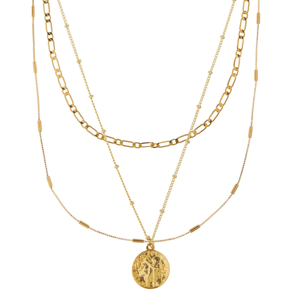 Multi Row Coin Necklace