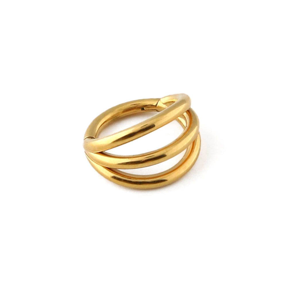 Triple Row Clicker Hoop 8mm