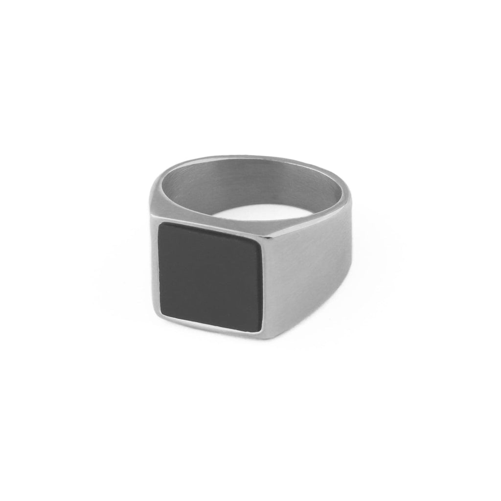 Onyx Signet Ring Silver