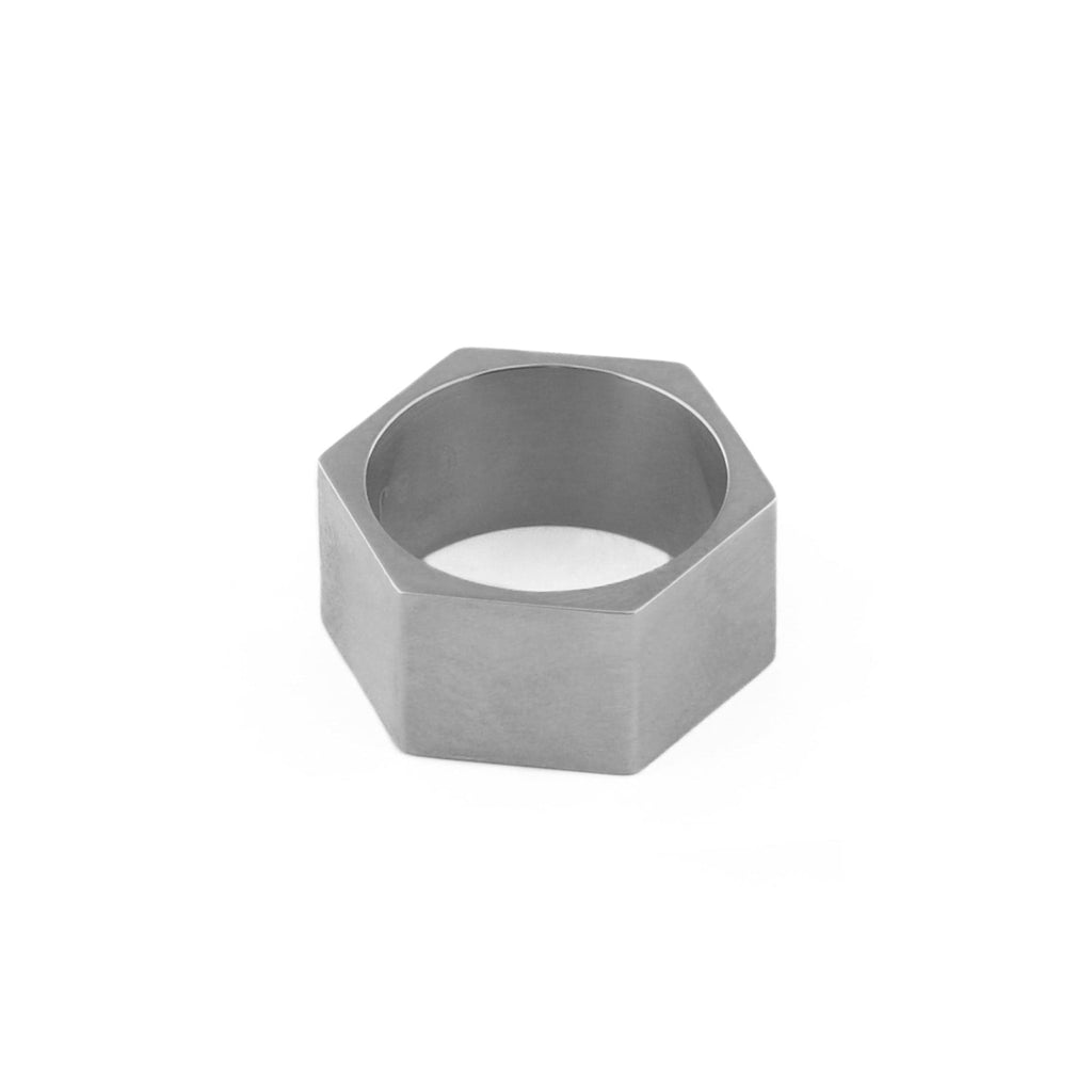 Clean Metal Hexagon Ring