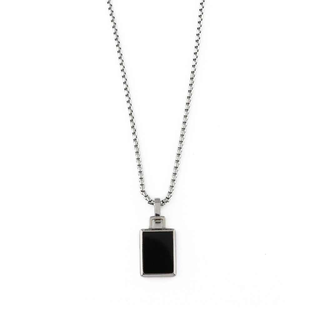 Onyx Tag Chain Necklace