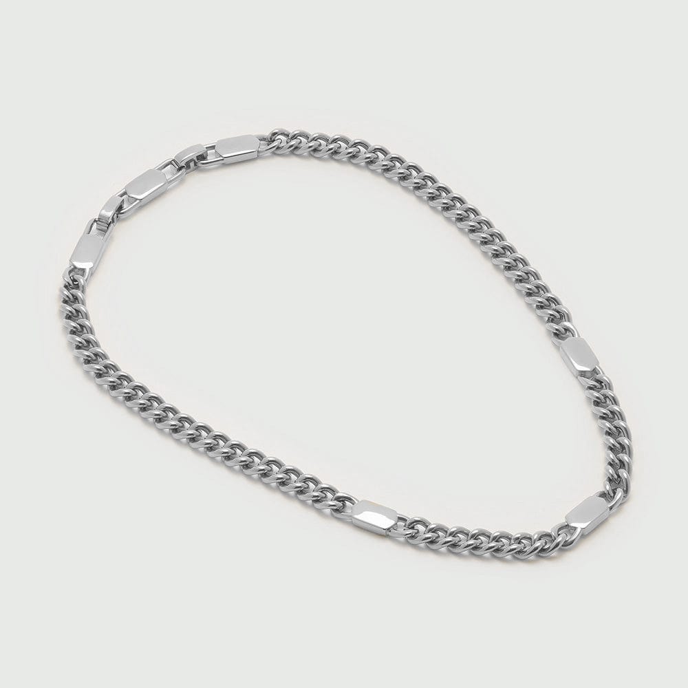 Short Necklaces LUXE Stationed Tag Necklace - Silver Orelia Jewellery